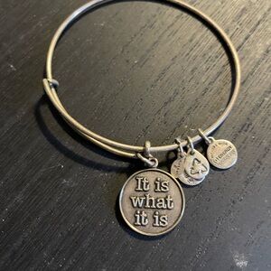 Alex and Ani Silver Positivity Charm Bracelet